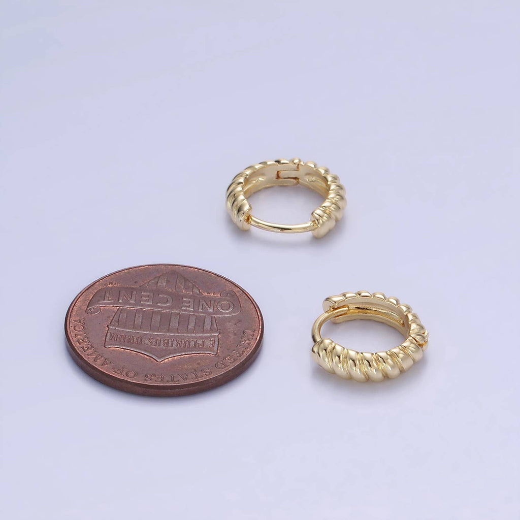 10mm Croissant Cartilage Hoop Huggie Earrings 60.00