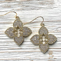 VB&CO Designs Handmade Jewelry - Quatrefoil clover designer style jewelry boutique trendy : Gold