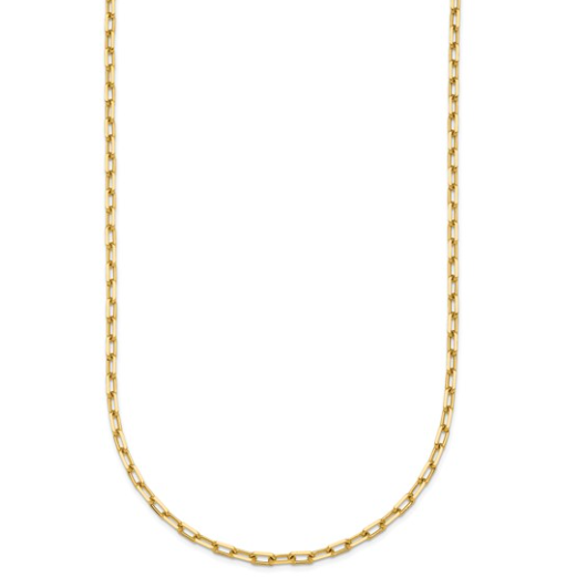 Gold Cable Solid 14KY 16" 18" 20" Chain