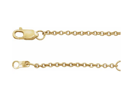 Cable Chain 1.5mm 14K Yellow Gold 1120.00