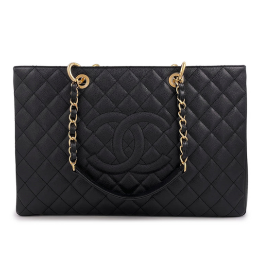 Chanel Vintage Quilted GST XL Black 3895.00