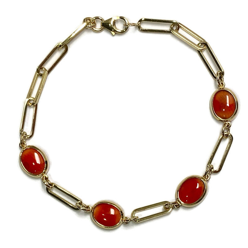 Coral Paperclip Bracelet 1850.00