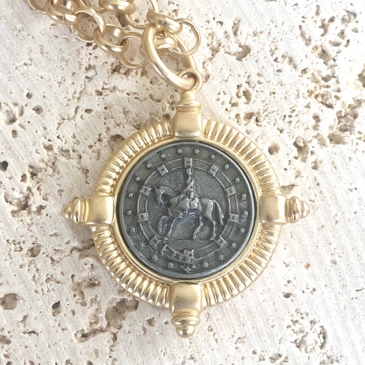 VB&CO Designs Handmade Jewelry - Horse equestrian jewelry coin necklace boutique ranch