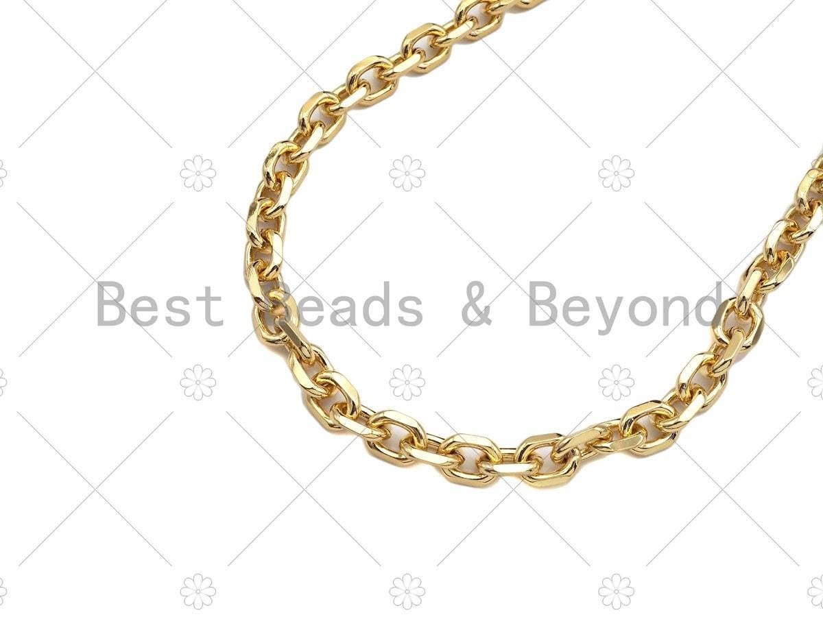 BestBeads&Beyond - 18" Gold Filled Chunky Oval Link Chain Necklace, sku#LD18