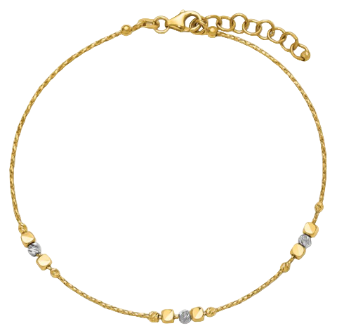 14K Dual Tone Beaded Accent Bracelet 725.00