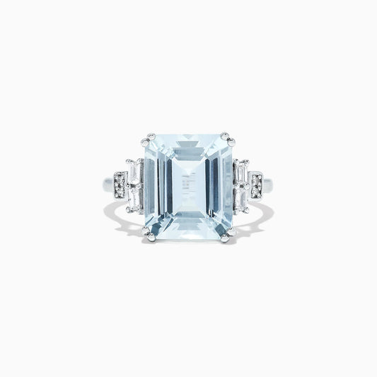 Aquamarine 5ct Diamond 14k Ring 3200.00