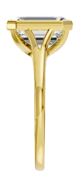 3.09 Lab Grown Emerald Diamond and 14K Yellow Gold Ring 5400.00