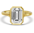 3.09 Lab Grown Emerald Diamond and 14K Yellow Gold Ring 5400.00