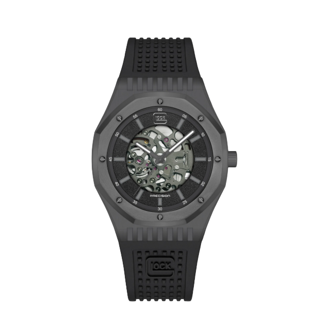 GLOCK Precision Men's Automatic Skeleton Watch Black/Black 849.00