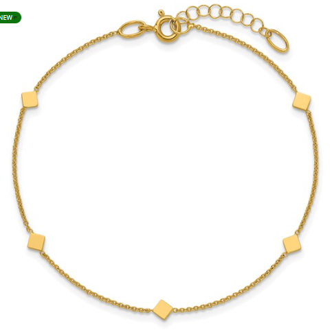 14K Yellow Gold Diamond Station Bracelet 525.00