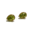 Green Peridot Earrings in 14k Yellow Gold 390.00