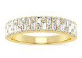 Baguette and Round Diamond Yellow Gold Band 5200.00