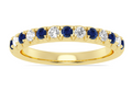 Alternating Diamond and Sapphire Yellow Gold Band 2750.00