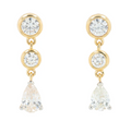 14K Yellow Gold Lab Diamond Dangle Earring 2400.00