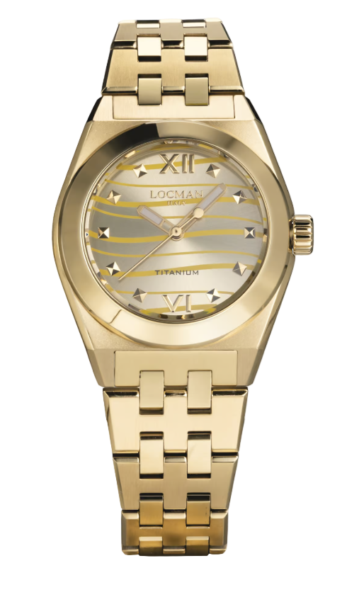 LOCMAN Lady's Nuovo Stealth Titanium PVD Gold w/Yellow Sunray 949.00
