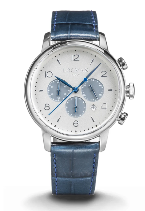 LOCMAN 1960 Blue Chrono Quartz S.S. 475.00