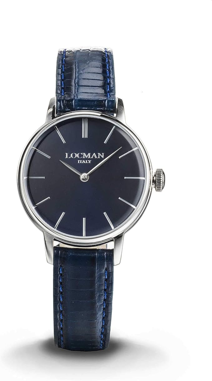 LOCMAN 1960 Three Hands Quartz Blue Leather Strap 50 Meters 340.00