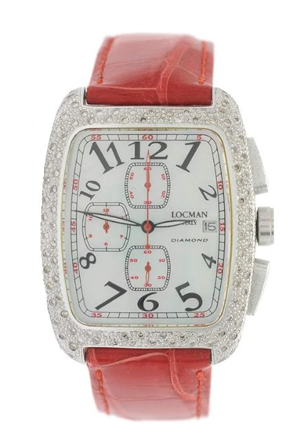 LOCMAN Sport Anniversary Chrono Quartz Date Orange Diamond Bezel 3530.00