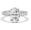 3.03 Lab Grown Oval Diamond and 14K White Gold Ring 7500.00