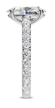 3.03 Lab Grown Oval Diamond and 14K White Gold Ring 7500.00