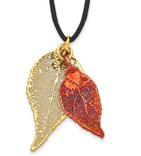 Gold and Copper Plated Evergreen Leaves 40.00