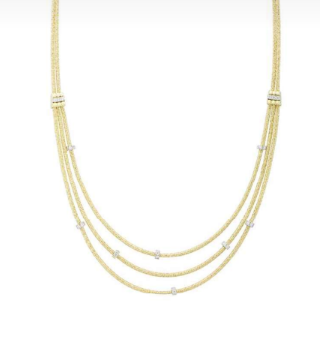 Piero Milano 18K Yellow Gold and Diamond Layered Necklace 6780.00