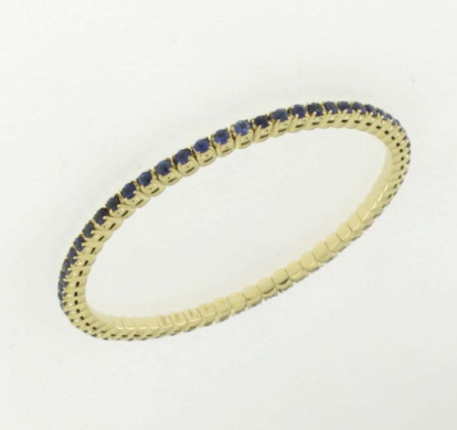 Piero Milano 18K Yellow Gold Blue Sapphire Tennis Bracelet 8000.00