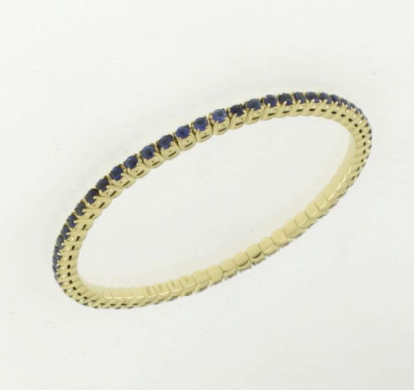 Piero Milano 18K Yellow Gold Blue Sapphire Tennis Bracelet 6700.00