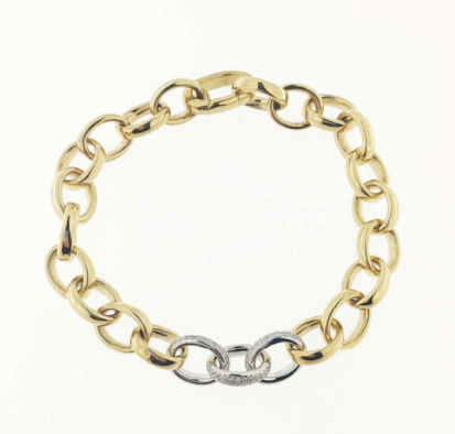 Piero Milano 18K Yellow Gold and Diamond Link Necklace 12000.00