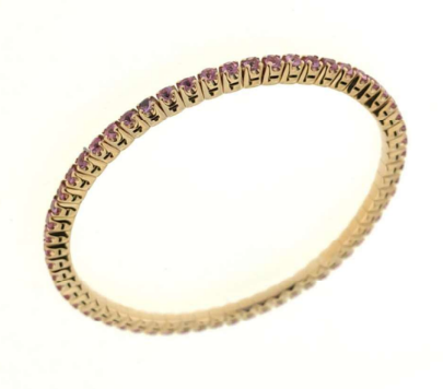 Piero Milano Pink Sapphire Tennis Bracelet 18K Rose Gold 7600.00