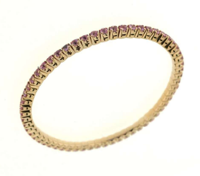 Piero Milano Pink Sapphire Tennis Bracelet 18K Rose Gold 6300.00