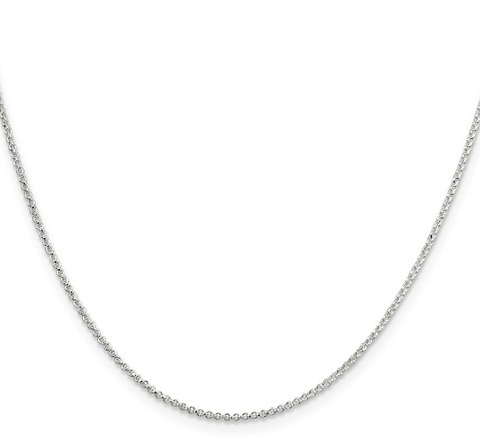 Sterling Silver 1.4mm Diamond Cut Rolo Chain 30.00