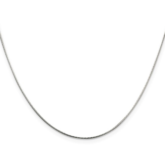 Sterling Silver 0.85mm Diamond Cut Snake Chain 20.00