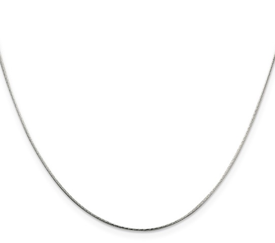 Sterling Silver 0.85mm Diamond Cut Snake Chain 85.00
