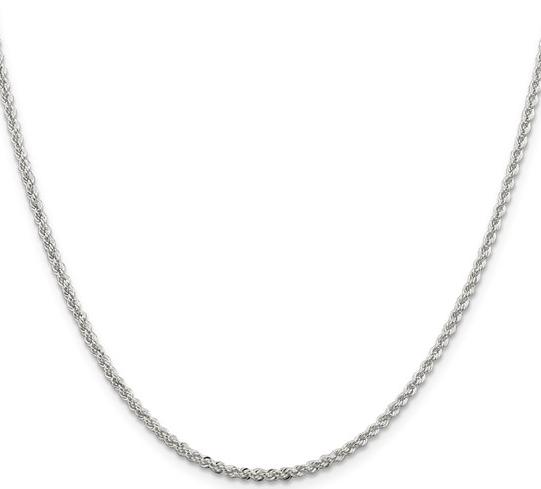 Sterling Silver 2.3mm Solid Rope Chain 63.00