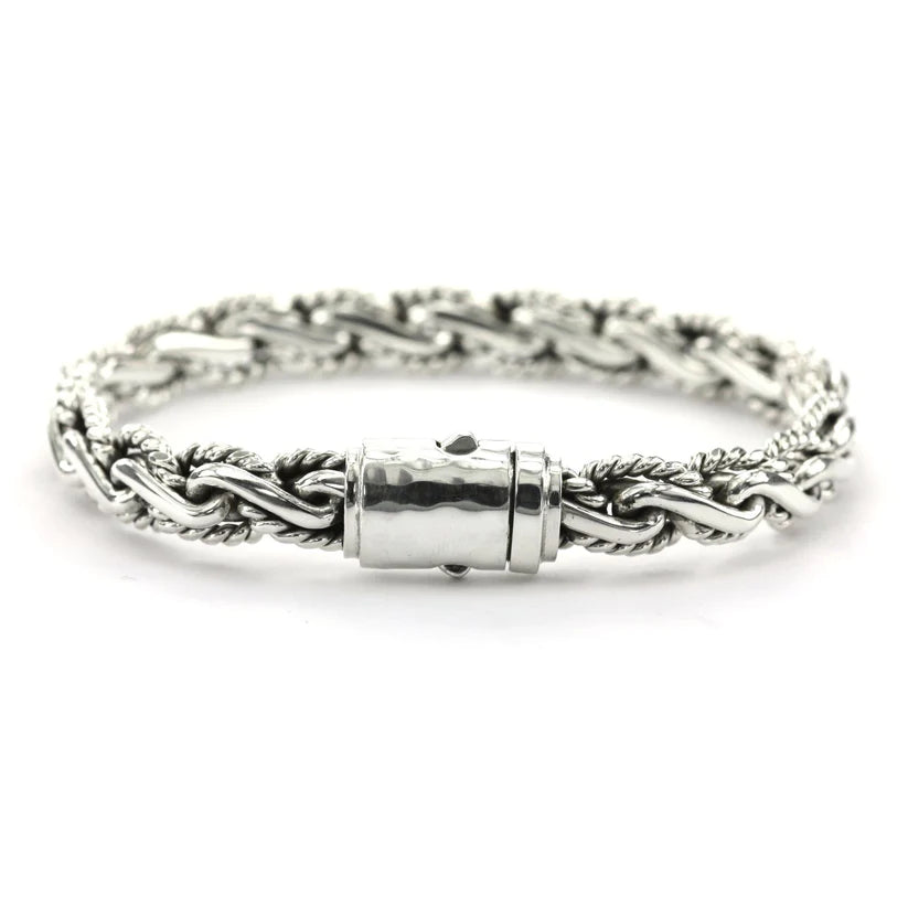 LIMITED Sterling Silver Chain Bracelet with Barrel Clasp 315.00