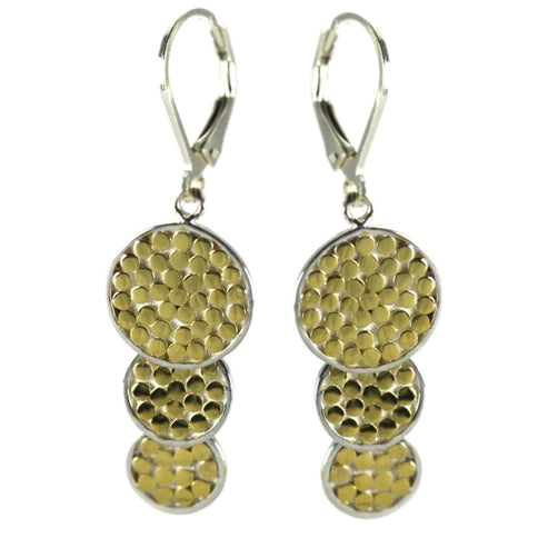 KALA Triple Disc Drop Earrings with 18k Gold Vermeil 144.00