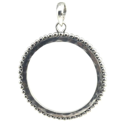 DASA Sterling Silver Bali Beaded Round Pendant 96.00