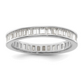 Sterling Silver CZ Baguette Eternity Band 45.00