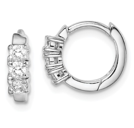 Sterling Silver CZ Hoop 50.00