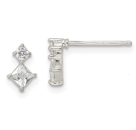 Sterling Silver CZ Stud Earring 30.00