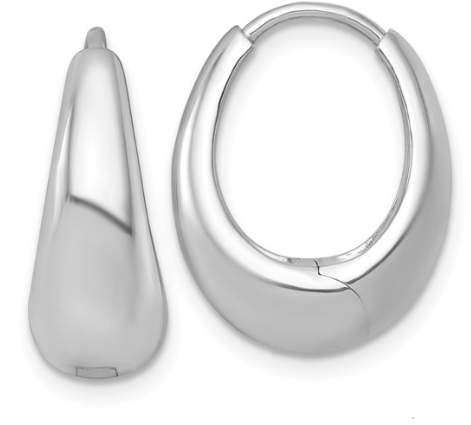 Sterling Silver Tapered Hoop 165.00
