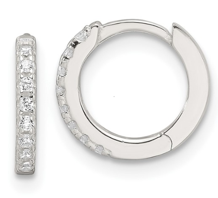 Sterling Silver CZ Hoop 45.00