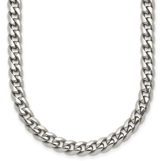 Men's Stainless Steel Polished 6mm 24" Curb Chain 59.00