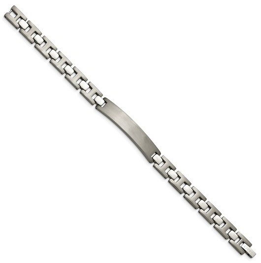 Men's Titanium Brushed and Polished 8.5" ID Bracelet 90.00