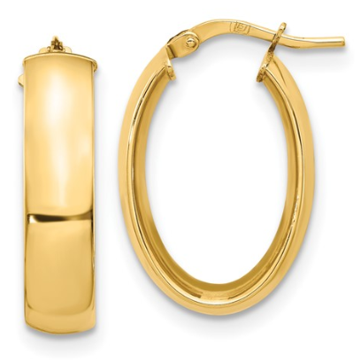 14K Yellow Gold Oval Hoop 975.00