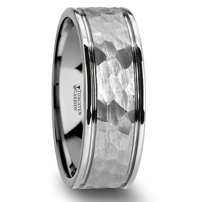 Tungsten Ring with Hammered Finish 480.00