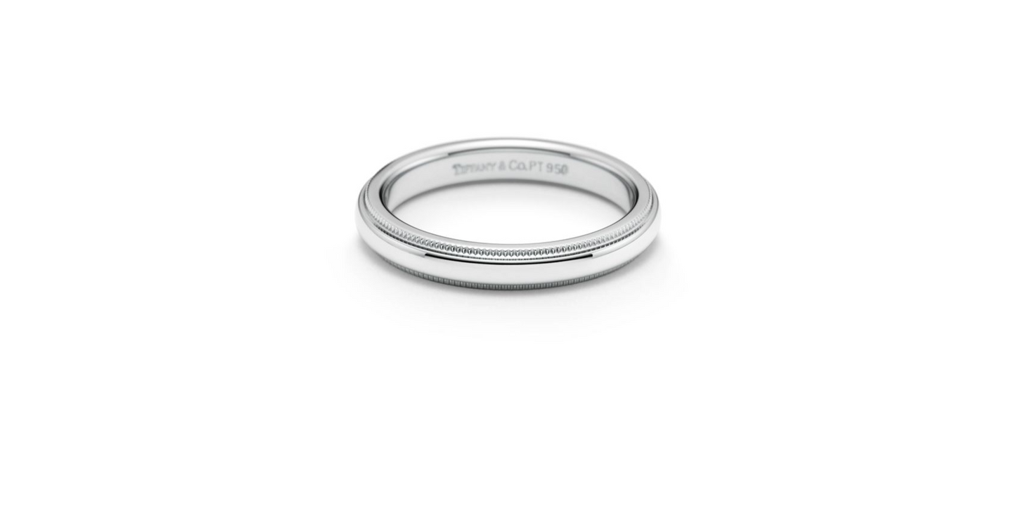 Ladies Tiffany & Co. Milgrain Platinum Band 600.00