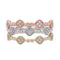 Tri-Color Gold and Diamond Ring 2500.00