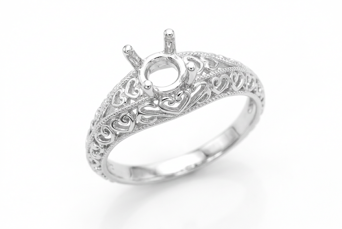Unset Sterling Silver Ring Mounting